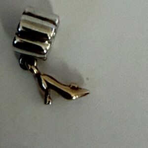Pandora Retired Silver High Heel Shoe Dangle Charm